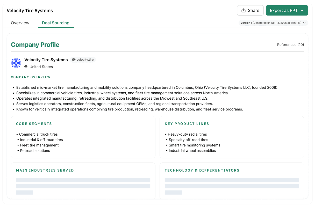 Deal Sourcing Preview